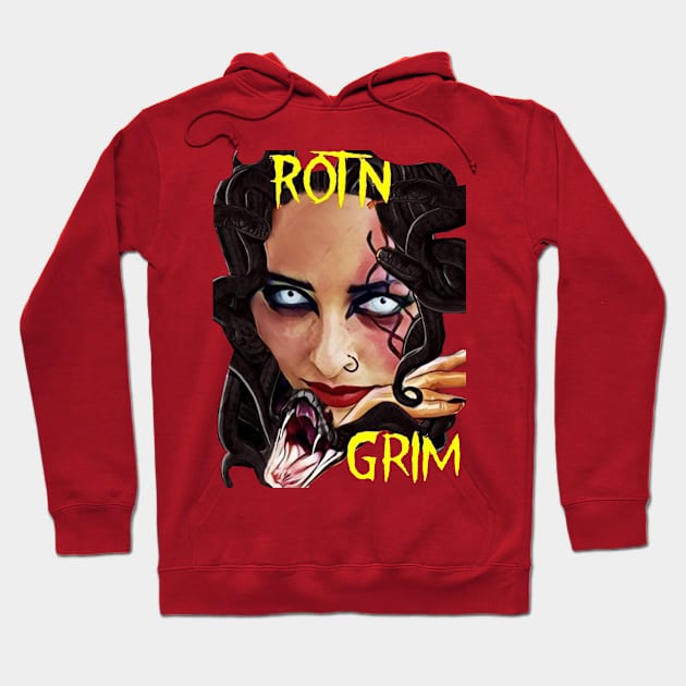 grim the snake charmer Hoodie by Rotn reviews